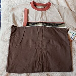 Kids' Casual Brown and Cream Tee